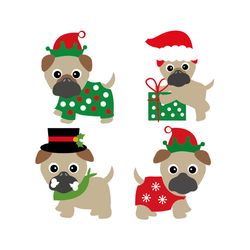 dog bundle christmas christmas,christmas svg, silhouette svg fies