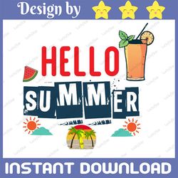 hello summer png, summer sign png, summer png, beach png, hello summer png