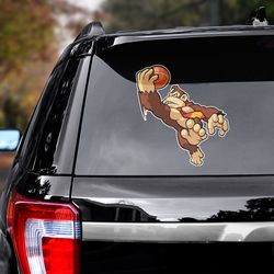 donkey kong decal, donkey kong car sticker, anime car decal, decal for car, anime sticker for car, donkey kong sticker