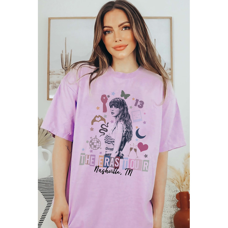 Custom Comfort Color The Eras Tour Date, Swiftie Tour Tee, Swiftie Eras Shirt, Swiftie Merch Shirt, Eras Tour Shirt, Swiftie Eras Tour Shirt - 3.jpg