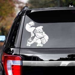 anime sticker for car, donkey kong sticker, donkey kong decal, donkey kong car sticker, anime car decal, decal for car