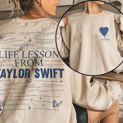 life lesson from taylor lyrics shirt, swiftie merch, tswift eras tour merch, gift for