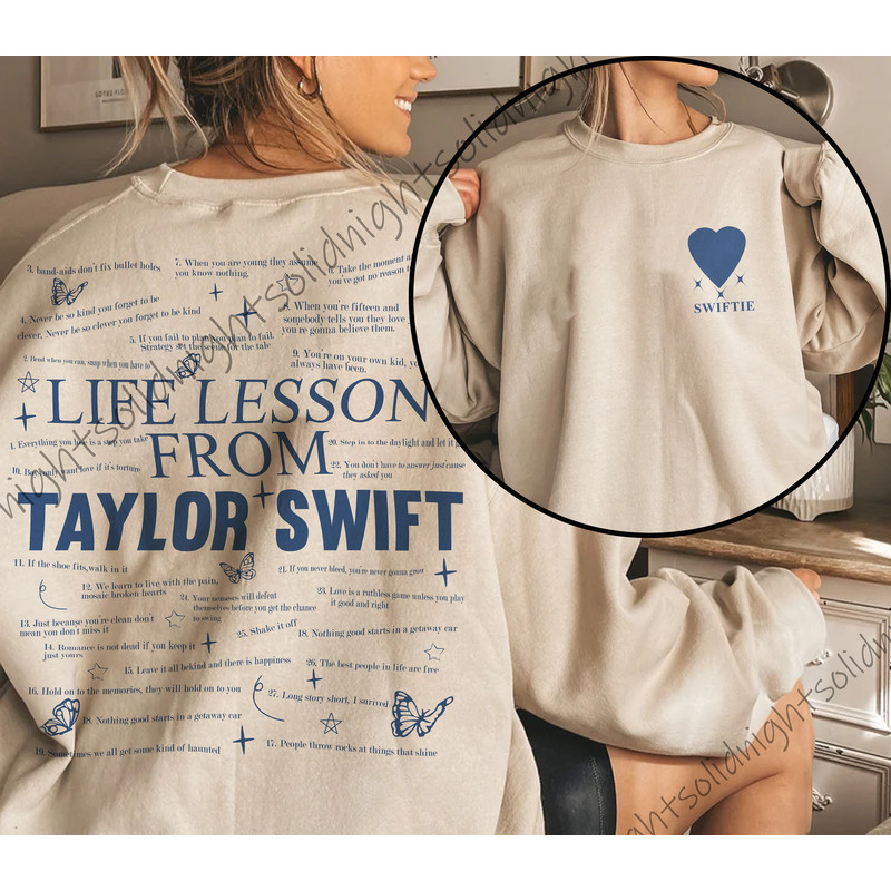 Life Lesson From Taylor Lyrics Shirt, Swiftie Merch, TSwift Eras Tour Merch, Gift For Swiftie, Taylor Lyrics Shirt - 1.jpg