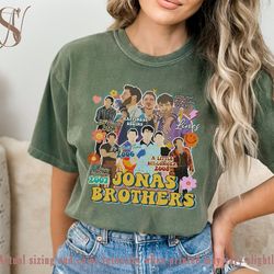 retro jonas brothers comfort colors shirt, jonas brother merch, jonas brothers tour s
