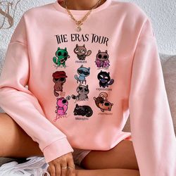 swiftie merch shirt, eras tour shirt, the eras tour cat shirt, taylor's albums sweate
