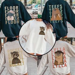 vintage rocket lylla floor and teefs shirt, guardians of the galaxy 3 shirt, vintage