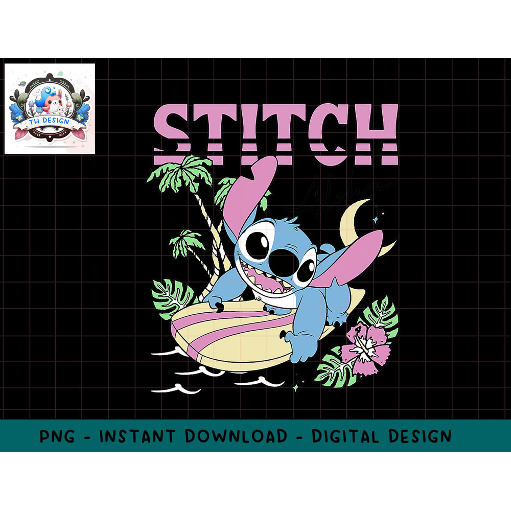 Disney Lilo & Stitch Aloha Hawaiian Surf Poster png, sublimation.jpg