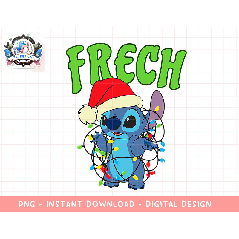 Disney Lilo & Stitch Christmas Frech Cheeky Stitch png, sublimation.jpg