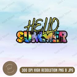 hello summer hawaii beach summer digital png, vacation family tie dye png, png high quality, png, digital download