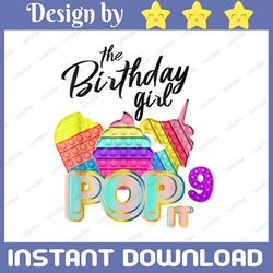 the birthday girl pop it 9th png, birthday girl pop it unicorn png, girl pop it birthday png, birthday girl png, unicor