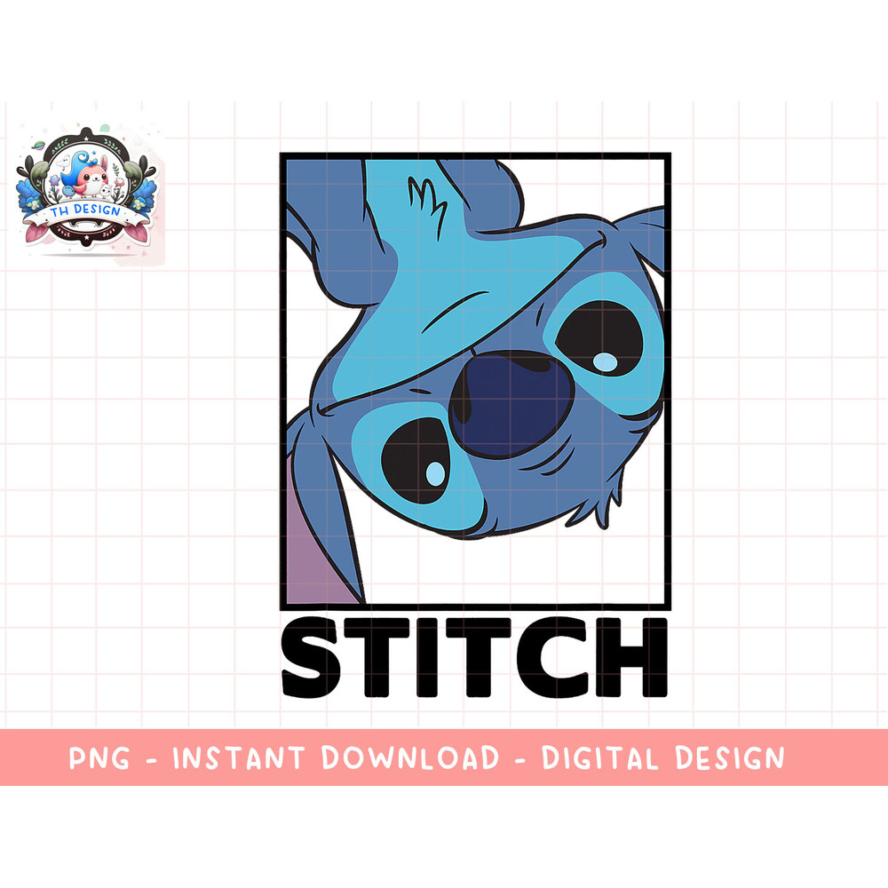 Disney Lilo & Stitch Grid Cute Face Stitch Portrait png, sublimation.jpg