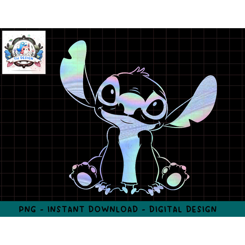 Disney Lilo & Stitch Hologram Neon Stitch png, sublimation.jpg