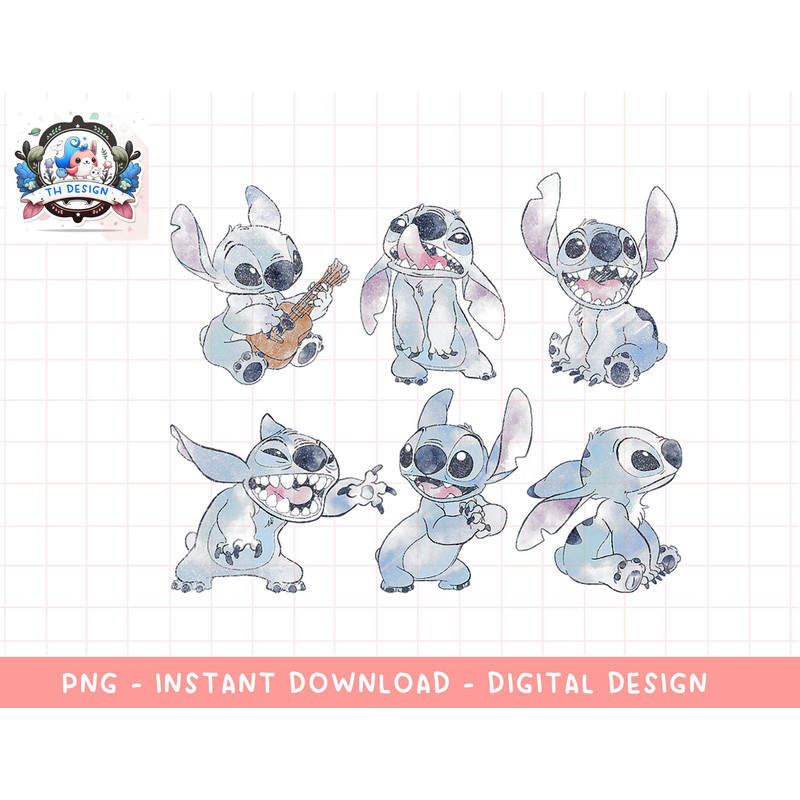Disney Lilo & Stitch Many Stitch Sketches png, sublimation.jpg