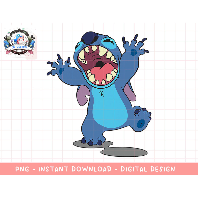 Disney Lilo & Stitch Monster Attack Pose Funny Scene png, sublimation.jpg