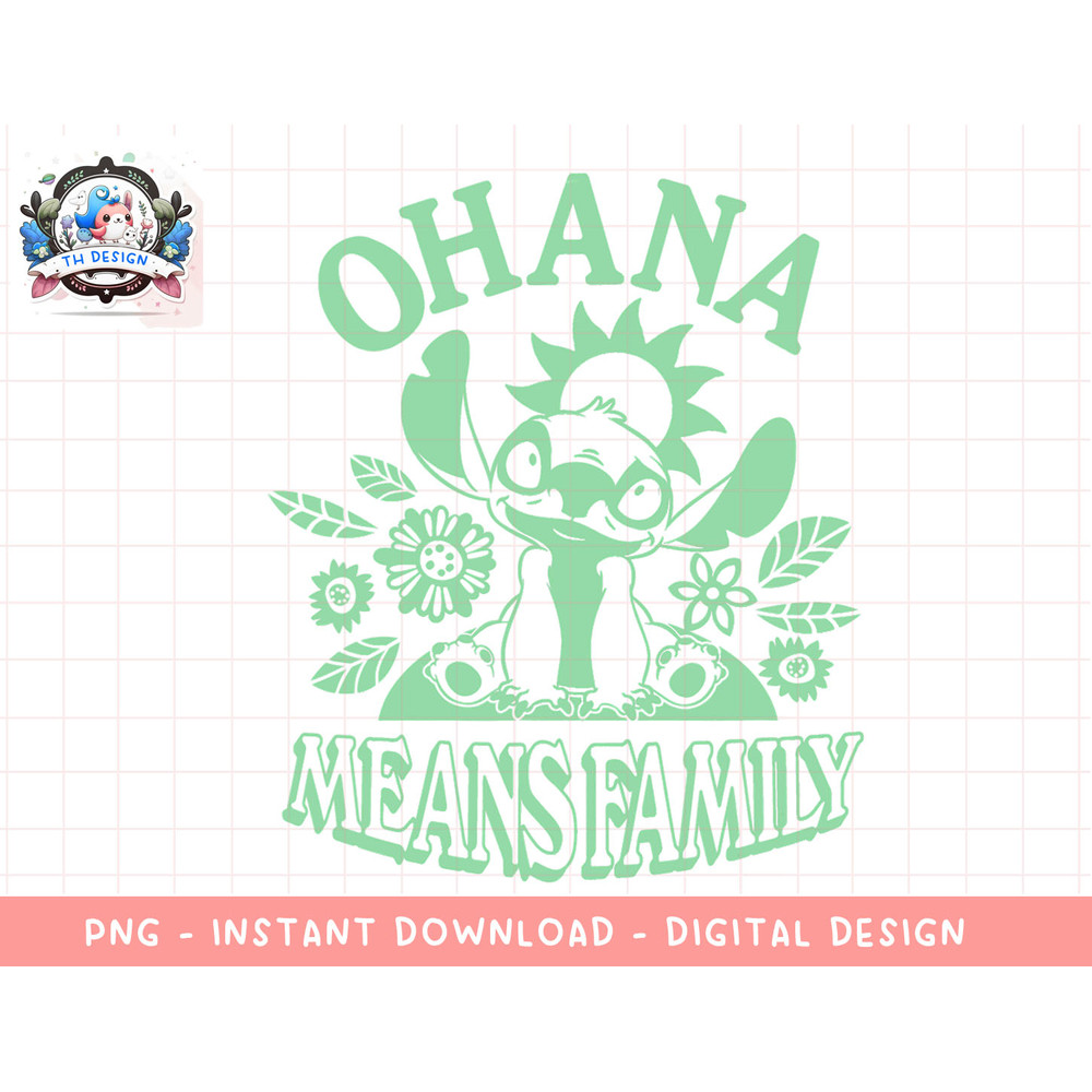 Disney Lilo & Stitch Ohana Means Family Floral Stitch png, sublimation.jpg
