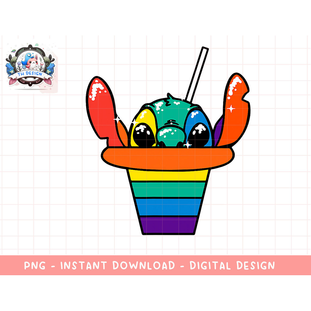 Disney Lilo & Stitch Pride Rainbow Hawaiian Shaved Ice png, sublimation.jpg