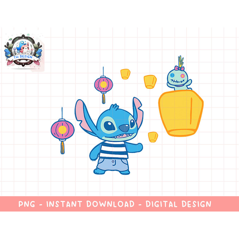 Disney Lilo & Stitch Scrump Doll Chibi Pop Chinese Lights png, sublimation.jpg