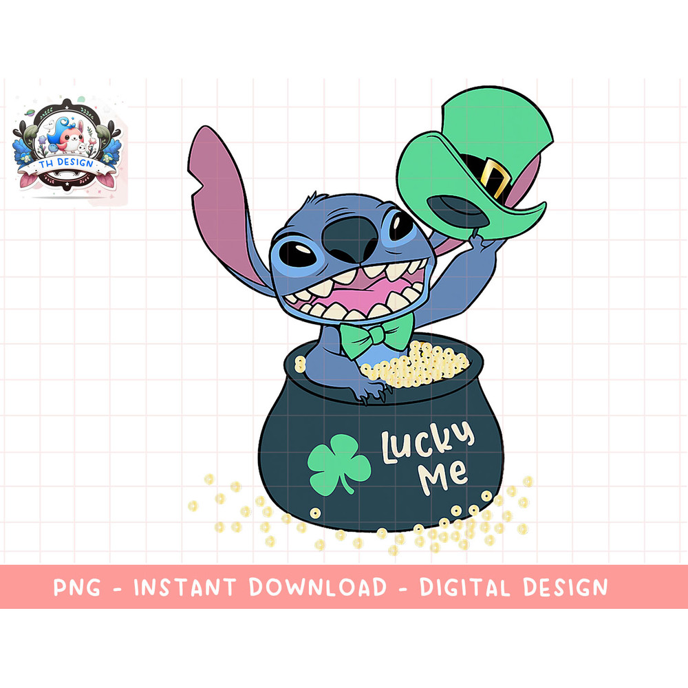 Disney Lilo & Stitch St. Patricks Day Lucky Me Treasure png, sublimation.jpg