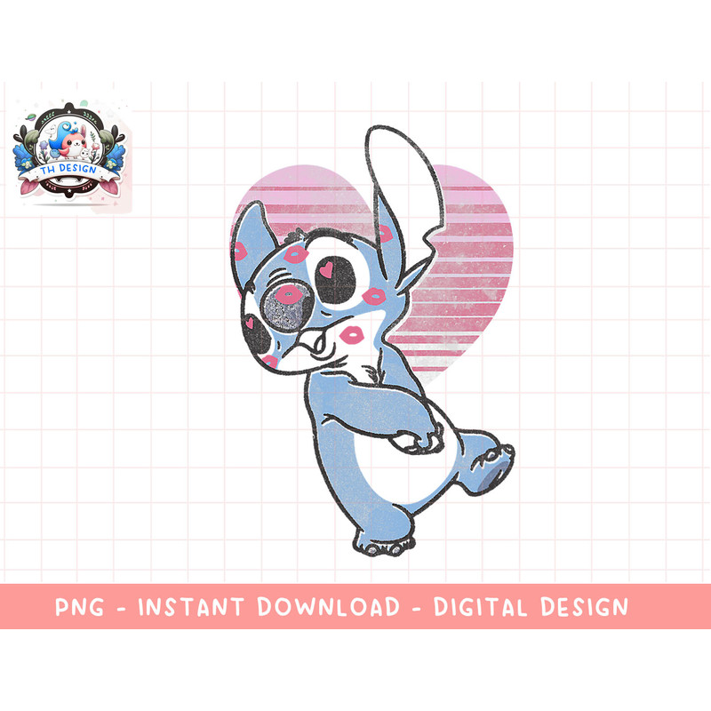 Disney Lilo & Stitch Valentines Day Stitch Retro Heart png, sublimation.jpg