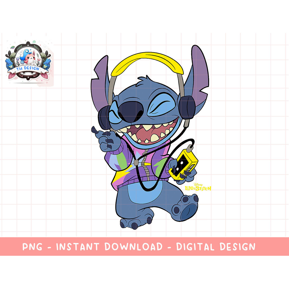 Disney Lilo & Stitch Walkman Rocking Stitch png, sublimation.jpg