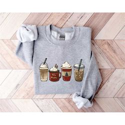 Christmas Coffee Sweatshirt, Christmas Sweatshirt, Christmas Shirt, Coffee Lover Gift, Christmas Latte Coffee Lover, Chr