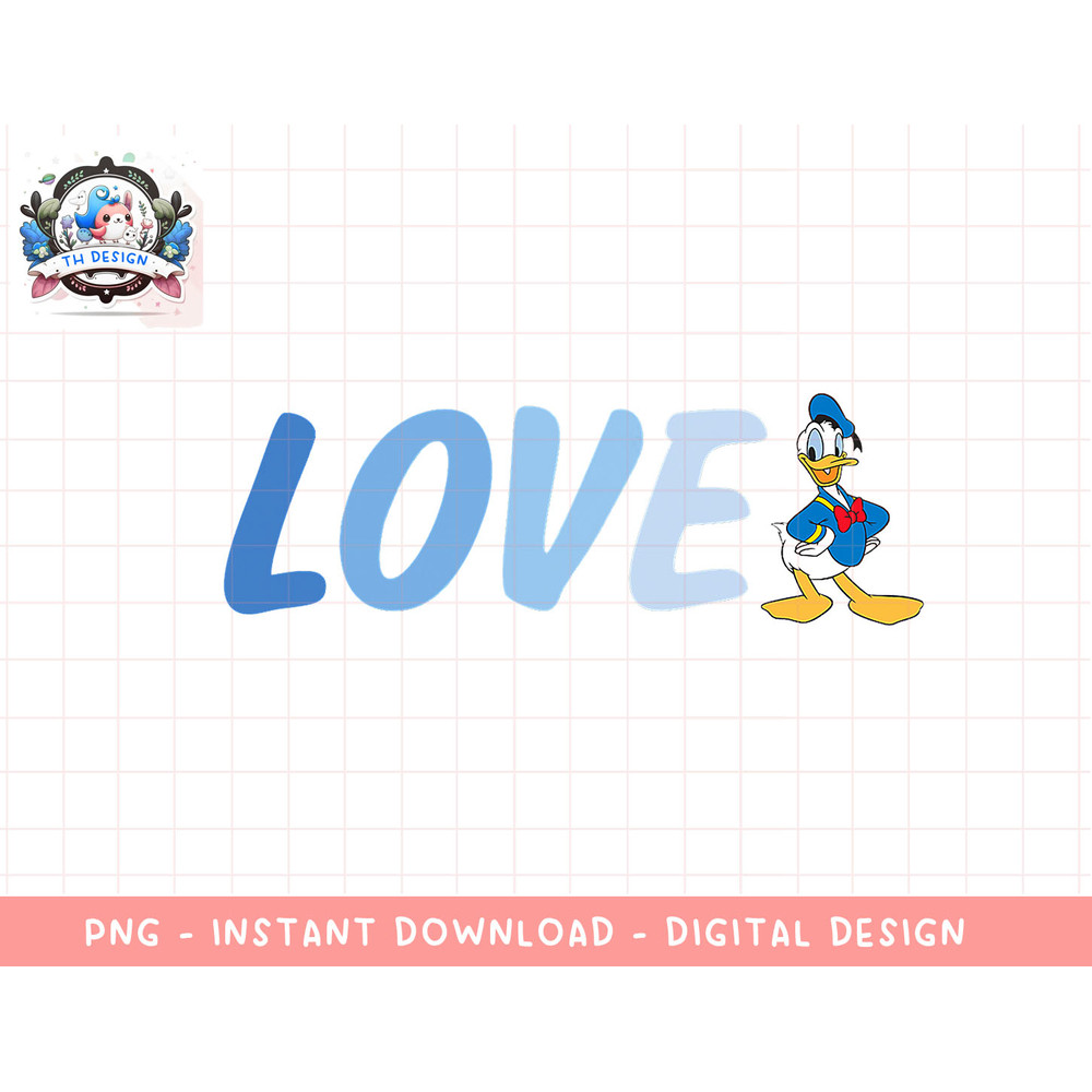 Disney Love Donald Duck png, sublimation.jpg