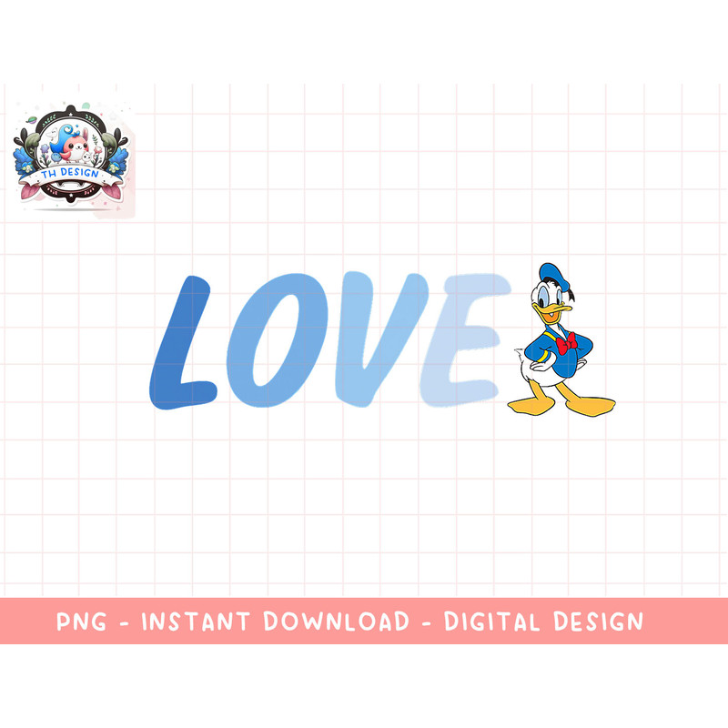 Disney Love Donald Duck png, sublimation.jpg