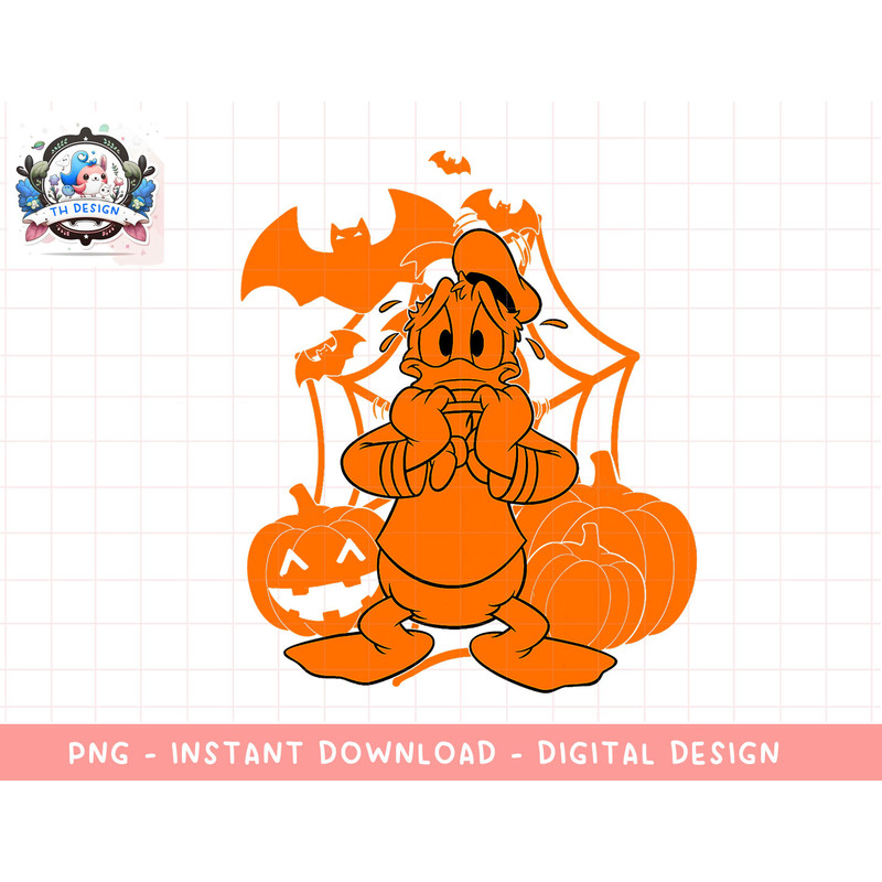 Disney Mickey & Friends Halloween Donald Duck Pumpkins png, sublimation.jpg