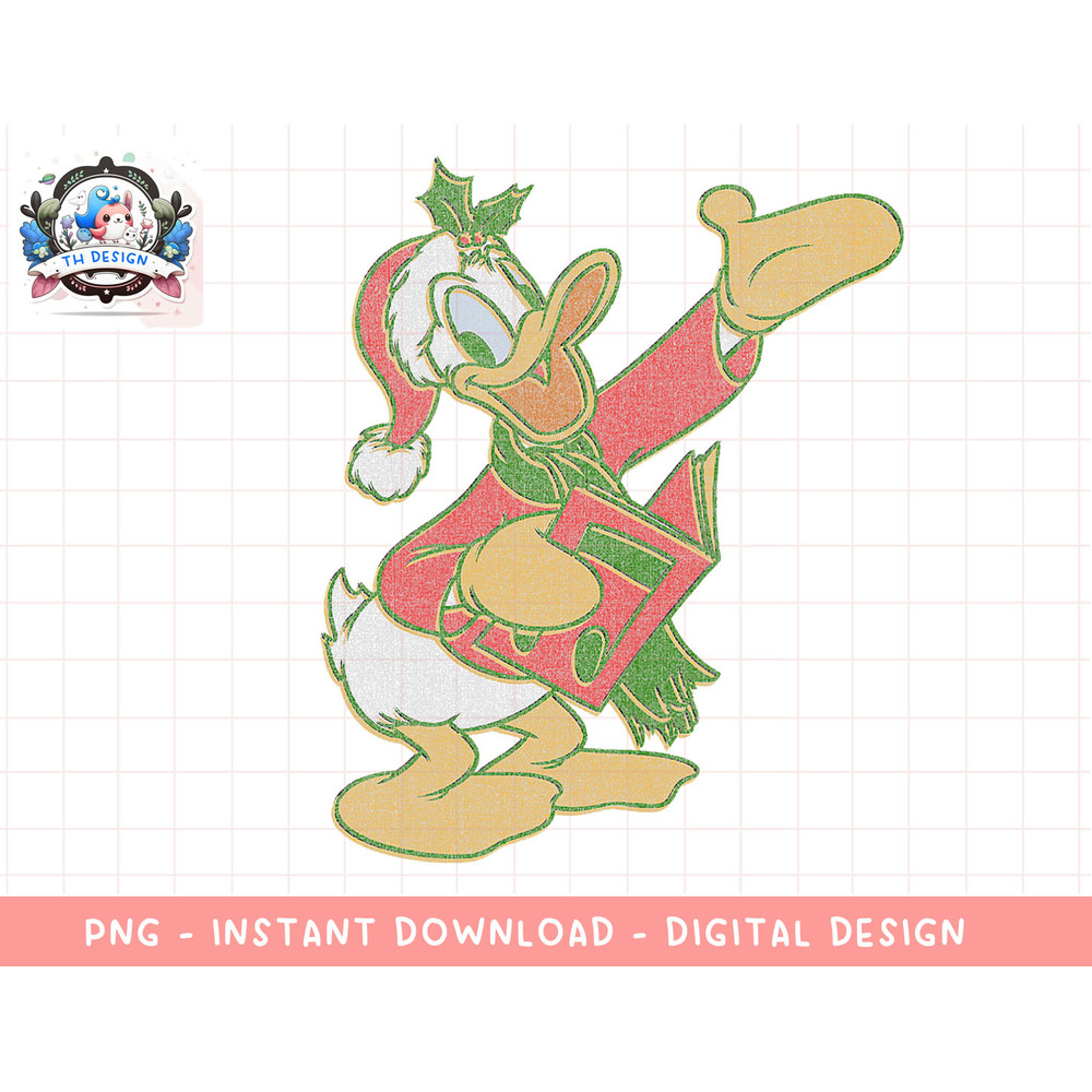 Disney Mickey And Friends Christmas Donald Duck Caroling png, sublimation.jpg