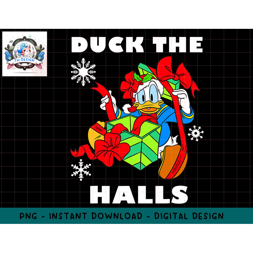 Disney Mickey And Friends Christmas Donald Duck The Halls png, sublimation.jpg