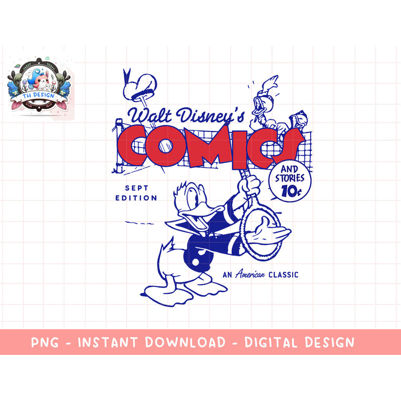 Disney Mickey And Friends Donald Duck Comic Cover png, sublimation.jpg