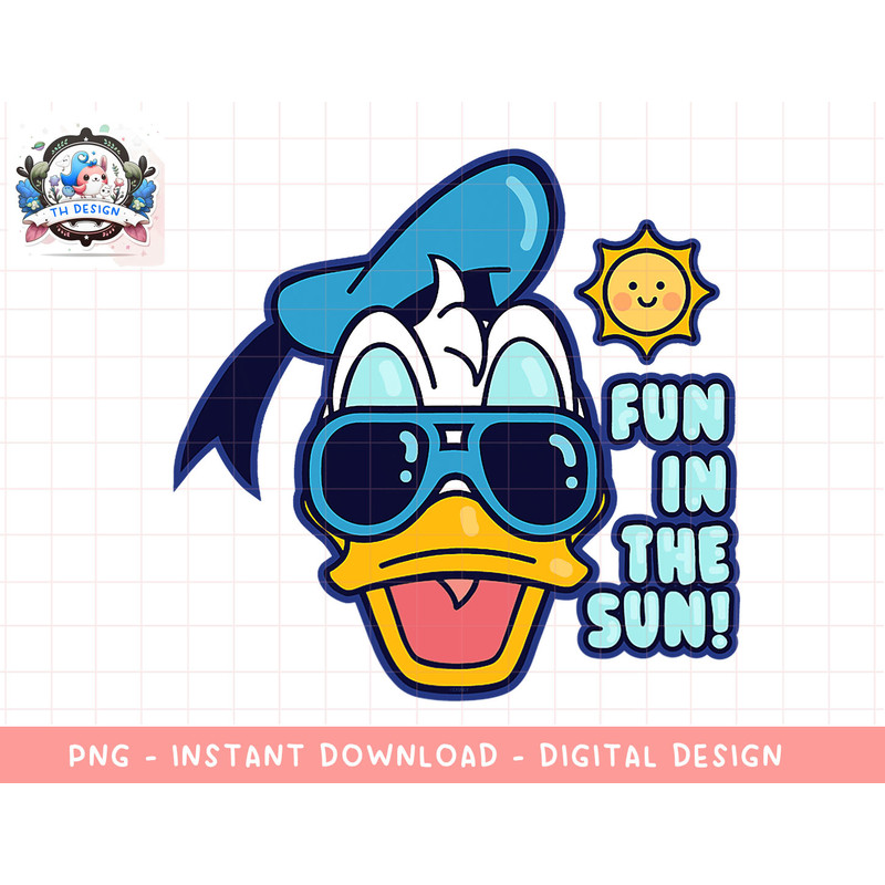 Disney Mickey and Friends Donald Duck Fun in the Sun png, sublimation.jpg