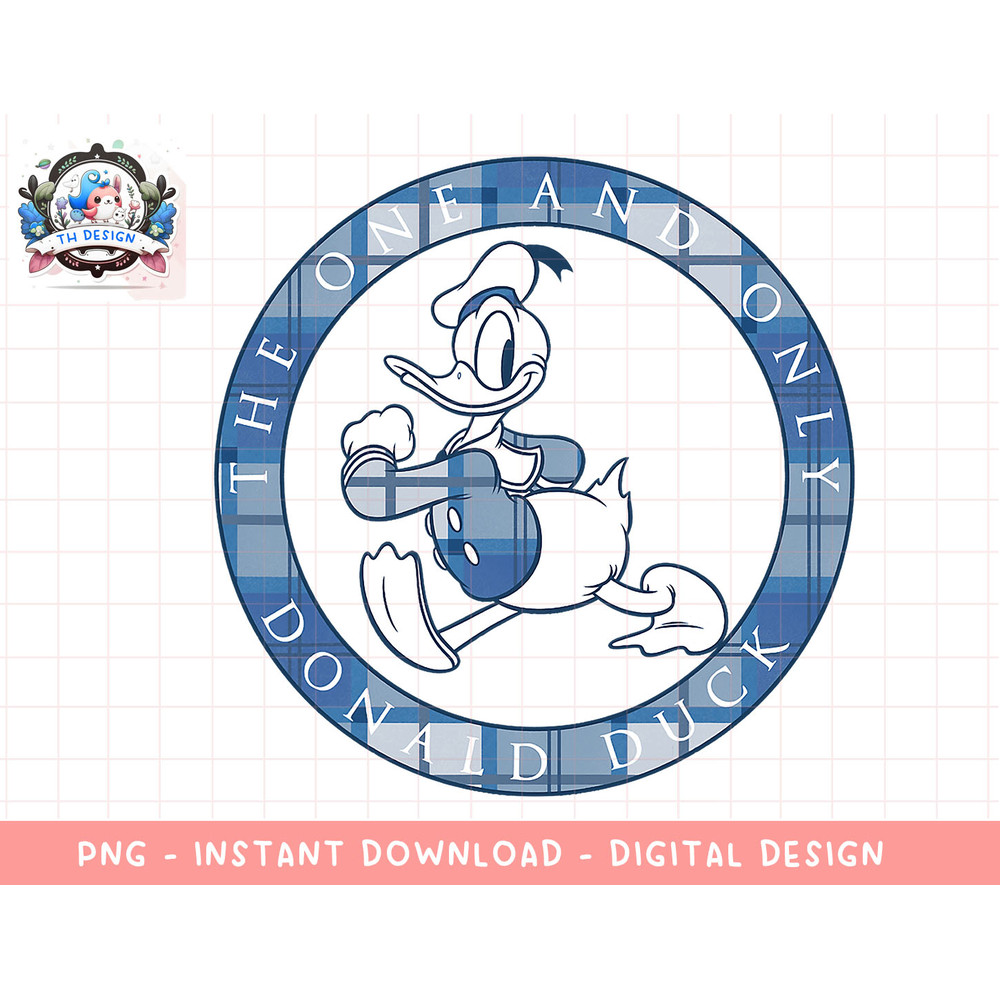 Disney Mickey And Friends Donald Duck Tartan Logo png, sublimation.jpg