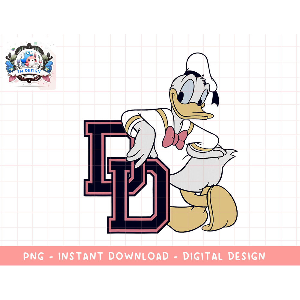 Disney Mickey And Friends Donald Duck Varsity Portrait png, sublimation.jpg