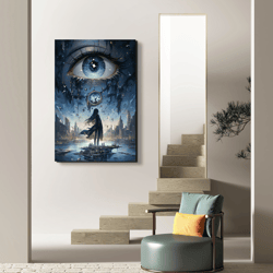 mirrored cosmos: a dali-inspired hypnotic transformation of a girl into the surreal