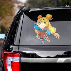 dr stone decal, dr stone sticker, doctor stone car sticker, anime car decal, anime decal for car, kohaku sticker for car