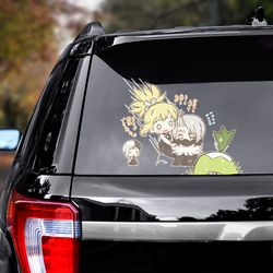 dr stone decal, kohaku sticker for car, dr stone sticker, anime car decal, anime decal for car, doctor stone car sticker