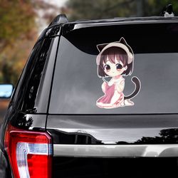 ogawa sticker for car, dr stone decal, dr stone sticker, doctor stone car sticker, anime car decal, anime decal for car