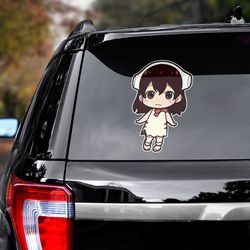 ogawa sticker for car, dr stone decal, dr stone sticker, anime car decal, anime decal for car, doctor stone car sticker