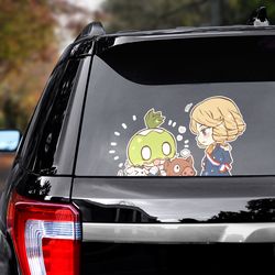 dr stone decal, suika sticker for car, doctor stone car sticker, anime car decal, decal for car, dr stone sticker