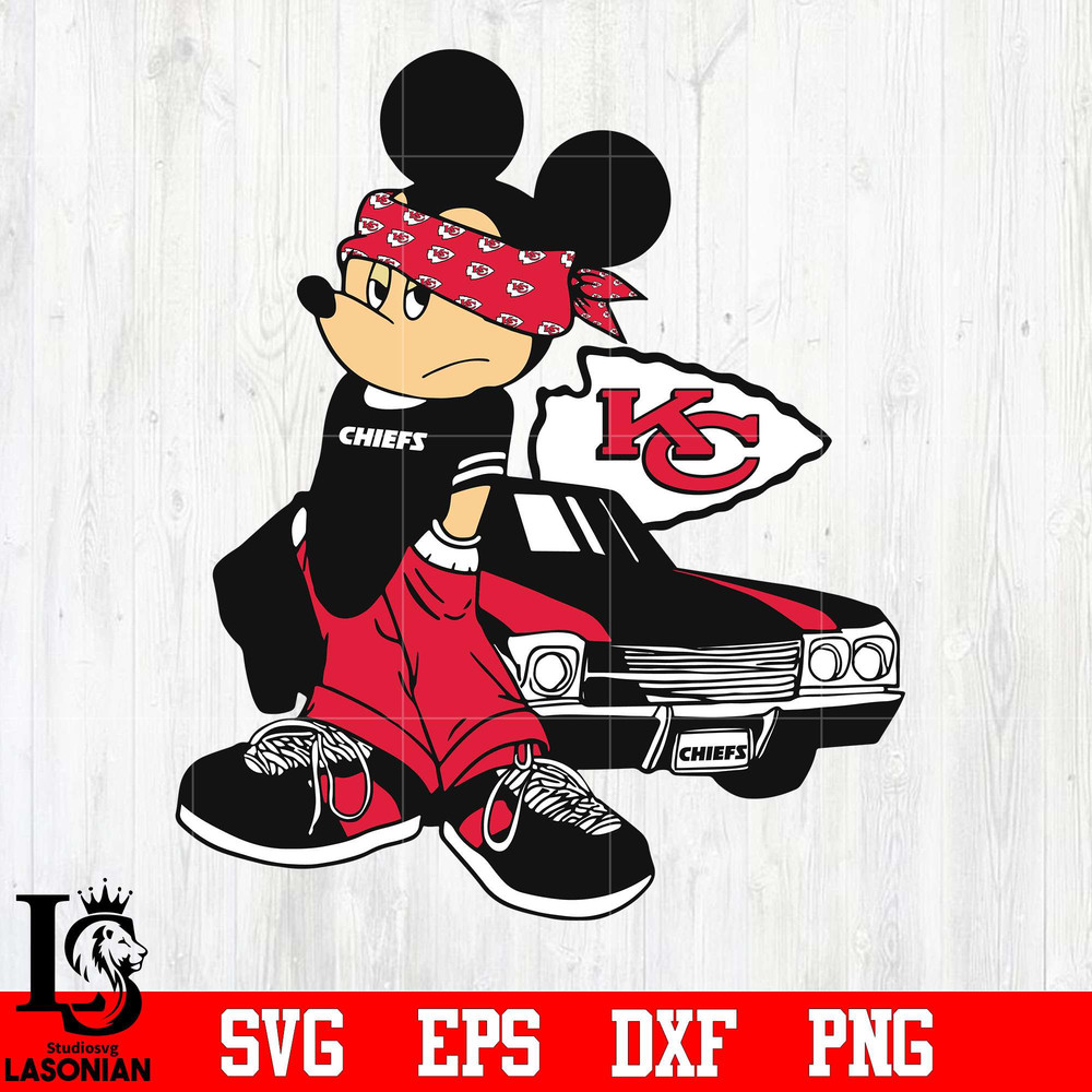 Kansas City Chiefs Gangster Micky Mouse svg, digital download.jpg