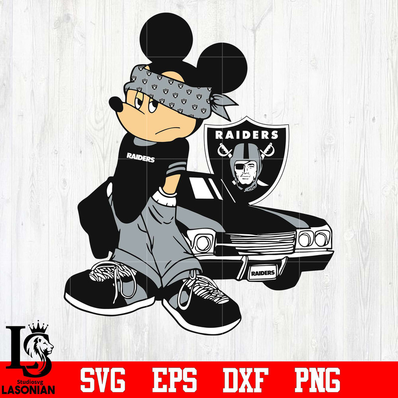 Las Vegas Raiders Gangster Mickey Mouse svg, digital download.jpg