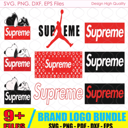 supreme logo bundle svg, supreme logo svg, supreme fashion svg, luxury fashion svg, famous logos svg