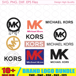 michael kors logo bundle svg, mk logo svg, lv logo svg, gucci logo svg, fashion logo svg, brand logo svg
