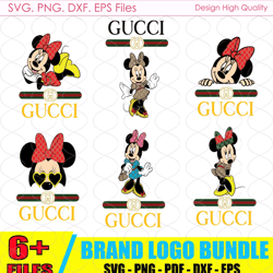 Minnie Gucci Logo Svg, Disney Bundle Logo, Chanel Logo Svg, Lv Logo Svg, Gucci Logo Svg, Fashion Logo Svg