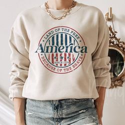 4th of july svg, america the land of the free because of the brave svg, fourth of jul