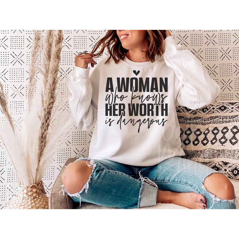 A Woman Who Knows Her Worth SVG PNG, Boss Babe Svg, Strong Woman Shirt Svg, Mom Boss Svg, Girl Power Svg, Svg Cut File for Cricut - 1.jpg