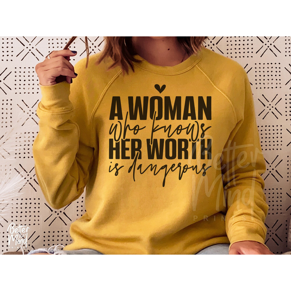 A Woman Who Knows Her Worth SVG PNG, Boss Babe Svg, Strong Woman Shirt Svg, Mom Boss Svg, Girl Power Svg, Svg Cut File for Cricut - 3.jpg