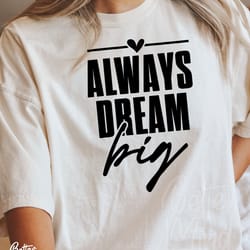 always dream big svg png, motivational svg, inspirational svg, choose happy svg, mani