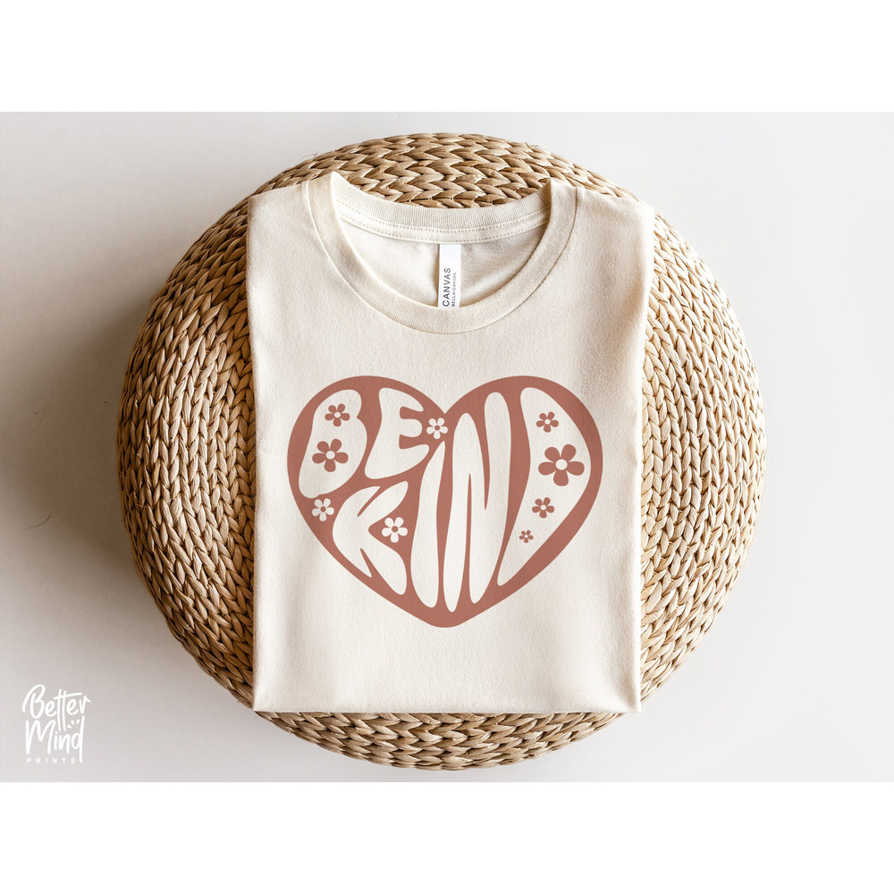 Be Kind Svg Png Pdf, Boho Svg, For Tshirt Svg, Retro Shirt Svg, Be Kind Heart Svg, Hippie Svg, Inspirational Svg, Kindness Svg - 3.jpg